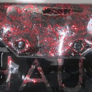 Lady Gaga HAUS labs red/black make up bag